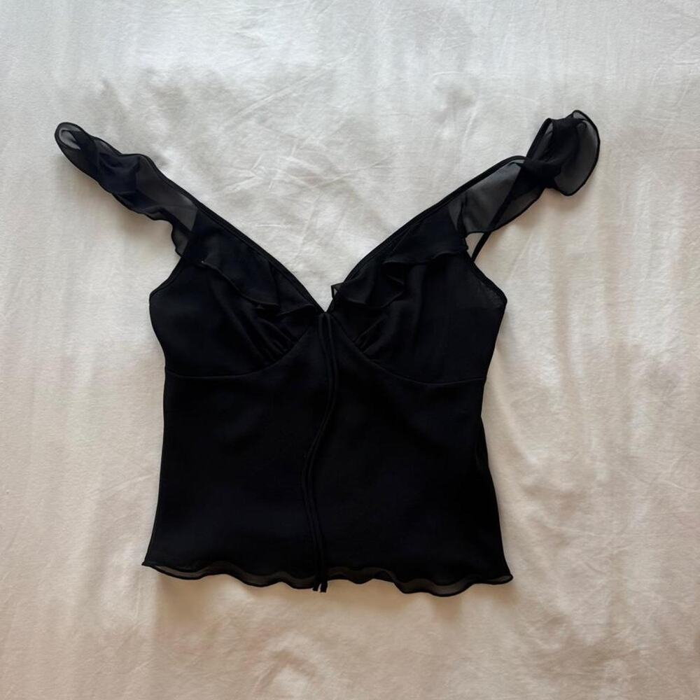 Realisation par the grace in in black  with ruffle detail
